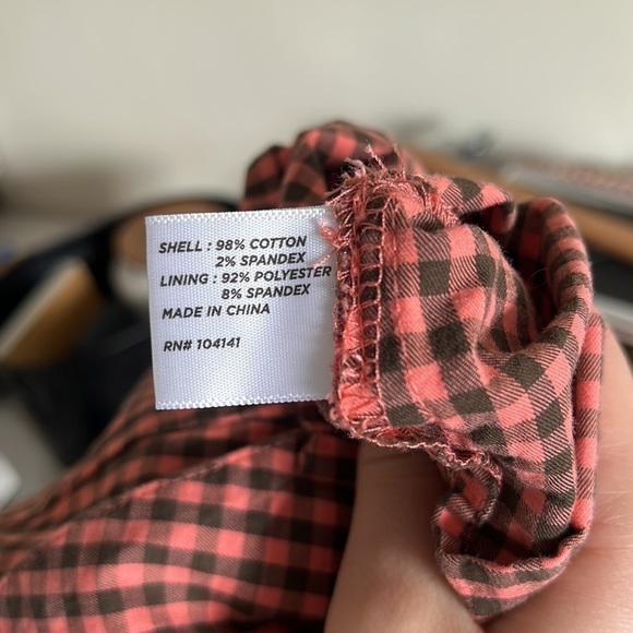 Lady Hagen Georgia Peach Plaid Carroll Gingham Tennis Skort - Picture 6 of 7